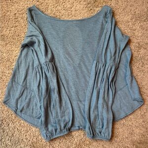 Free People Light Blue Knit Top